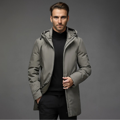 Styled Warm hooded winter parka for men | Mario