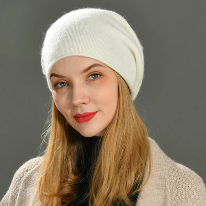 Soft cosy slouch cashmere beanie hat for women | Happyhead -10