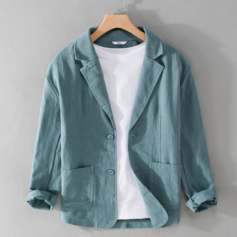 Relaxed-fit tailored linen jacket for men | Isandro -5