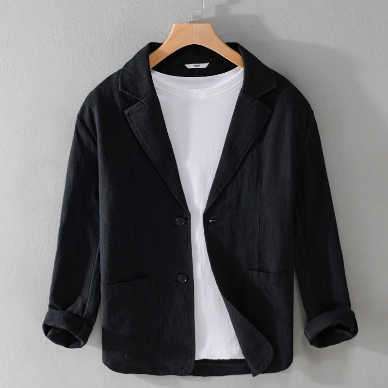Relaxed-fit tailored linen jacket for men | Isandro -7