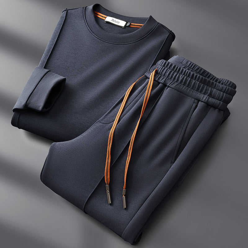 Two-piece lounge set with straight-leg trousers for men | Cade -3
