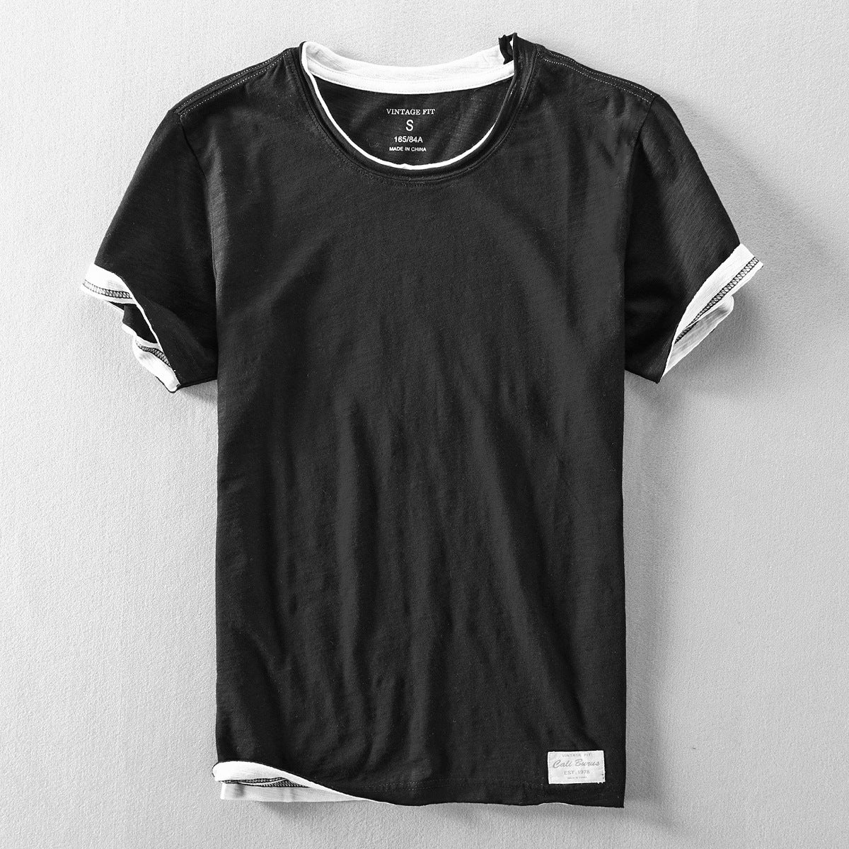 Short-sleeve contrast trim shirt for men | Takumi -5