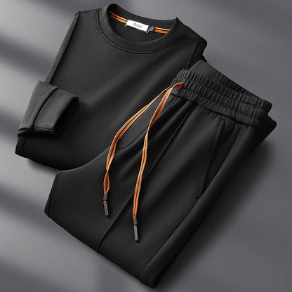 Two-piece lounge set with straight-leg trousers for men | Cade -4