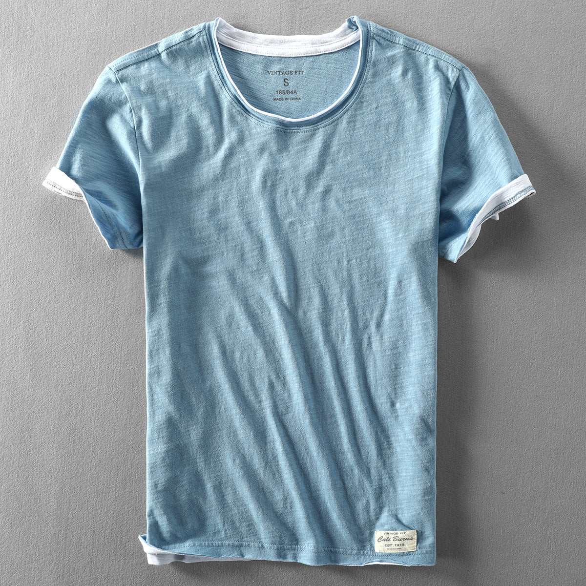 Short-sleeve contrast trim shirt for men | Takumi -2