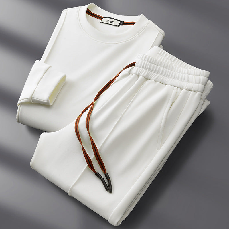 Two-piece lounge set with straight-leg trousers for men | Cade -2