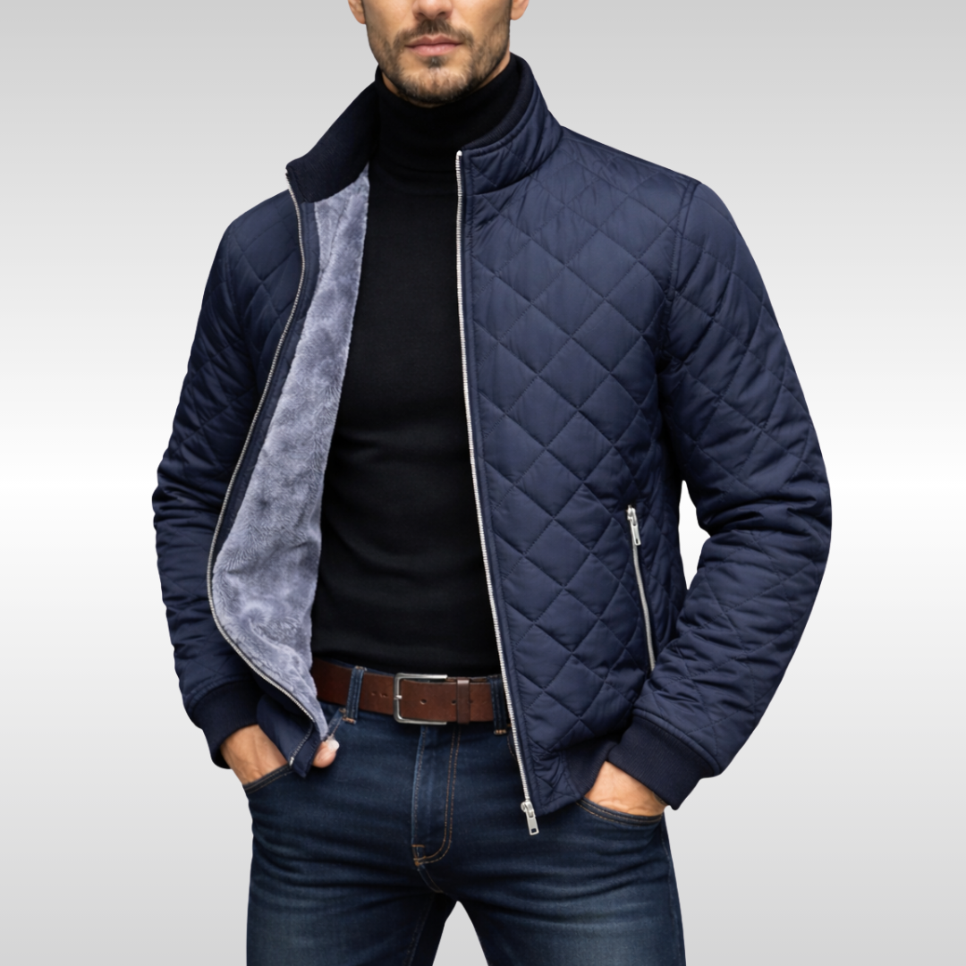 Fleece-lined quilted jacket for men | Hayes -1
