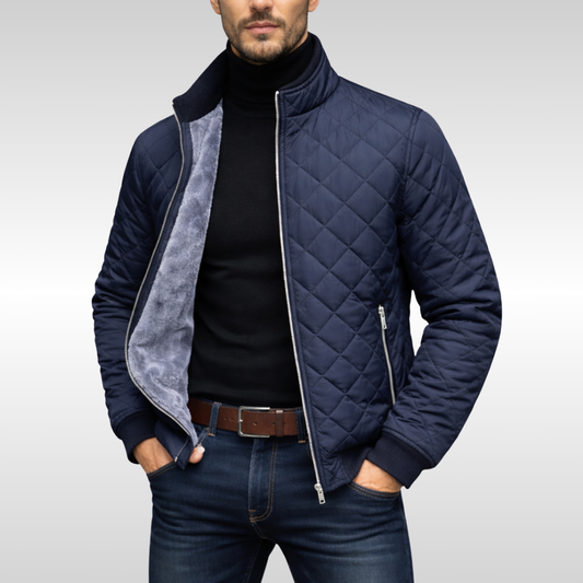 Fleece-lined quilted jacket for men | Hayes -1