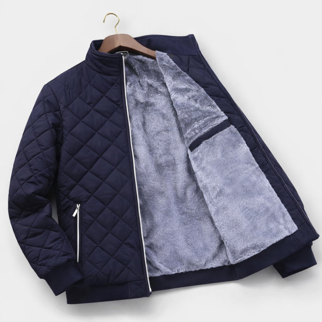 Fleece-lined quilted jacket for men | Hayes -4