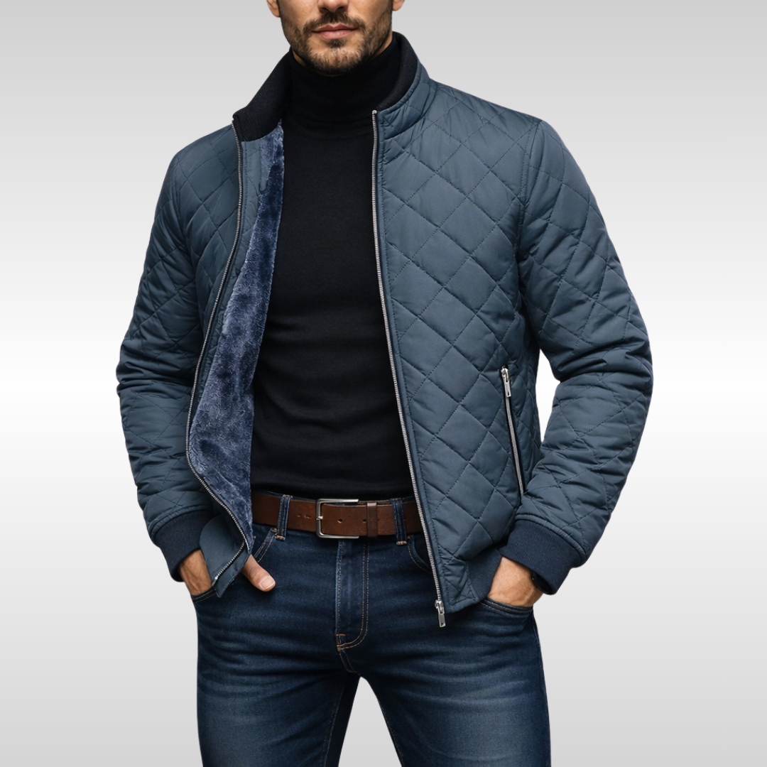 Fleece-lined quilted jacket for men | Hayes -2