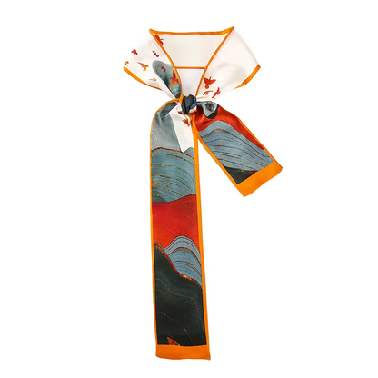 Organizing Equestrian silk scarf bag accessory for women