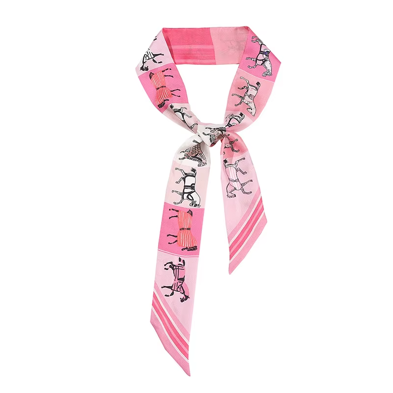 Organizing Equestrian silk scarf bag accessory for women