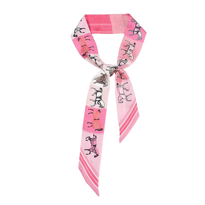 Organizing Equestrian silk scarf bag accessory for women