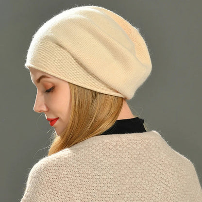 Soft cosy slouch cashmere beanie hat for women | Happyhead -8