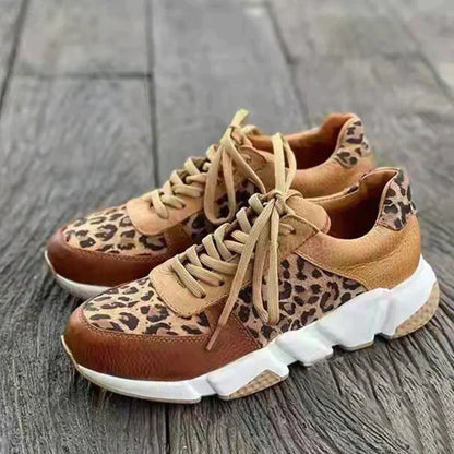 Bold leopard print comfort trainers for women | Crissa -3