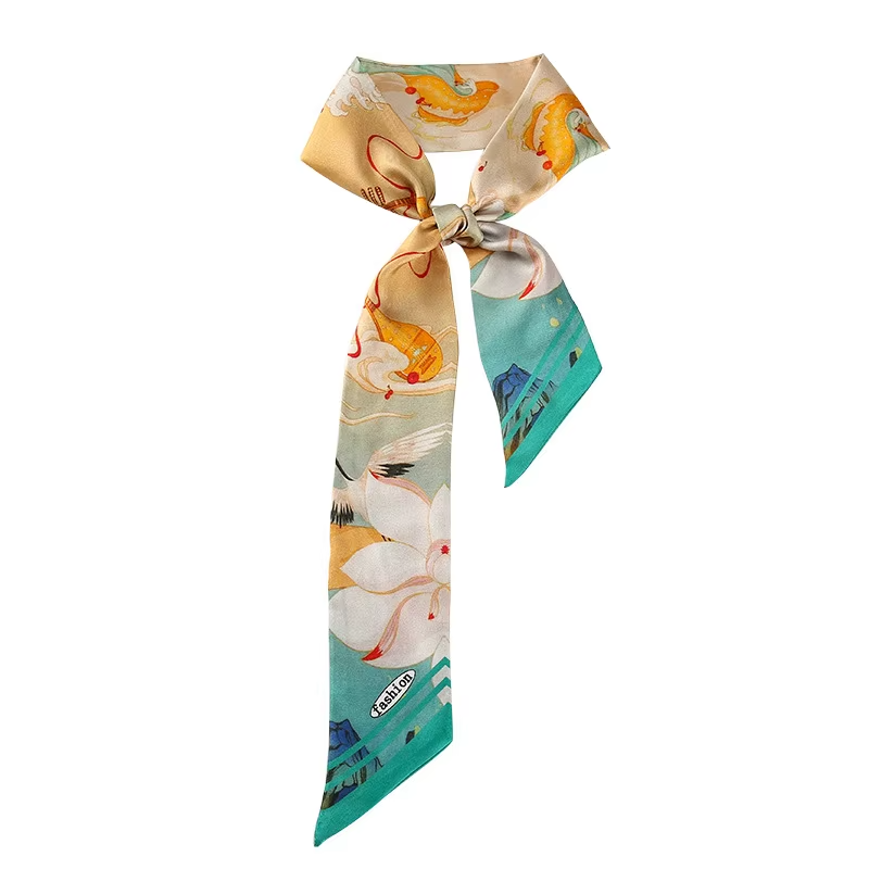 Organizing Equestrian silk scarf bag accessory for women