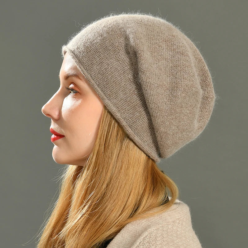 Soft cosy slouch cashmere beanie hat for women | Happyhead -1