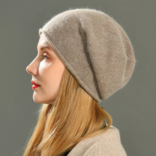 Soft cosy slouch cashmere beanie hat for women | Happyhead -1