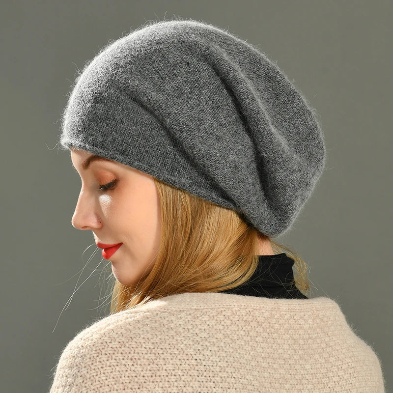 Soft cosy slouch cashmere beanie hat for women | Happyhead -4