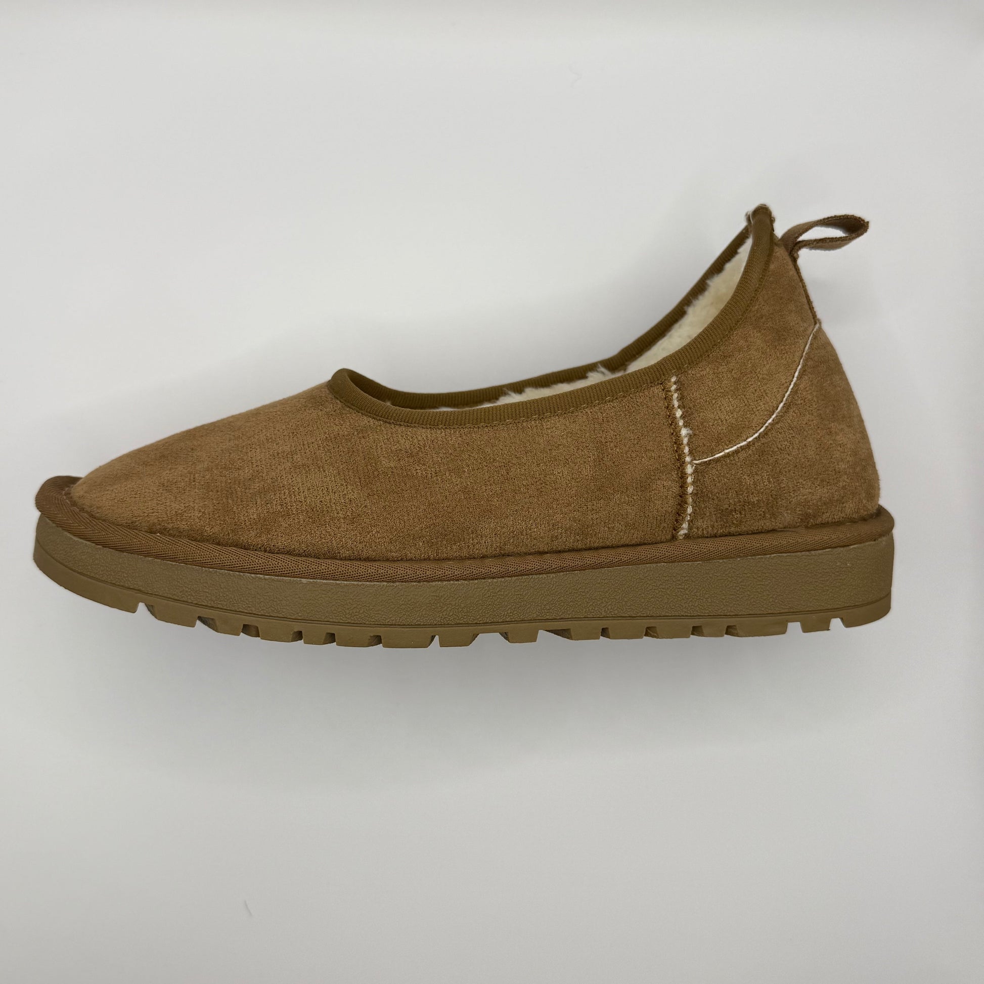Warm snow fur lined slip-on loafers for women -8