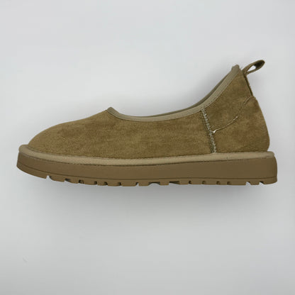 Warm snow fur lined slip-on loafers for women -9