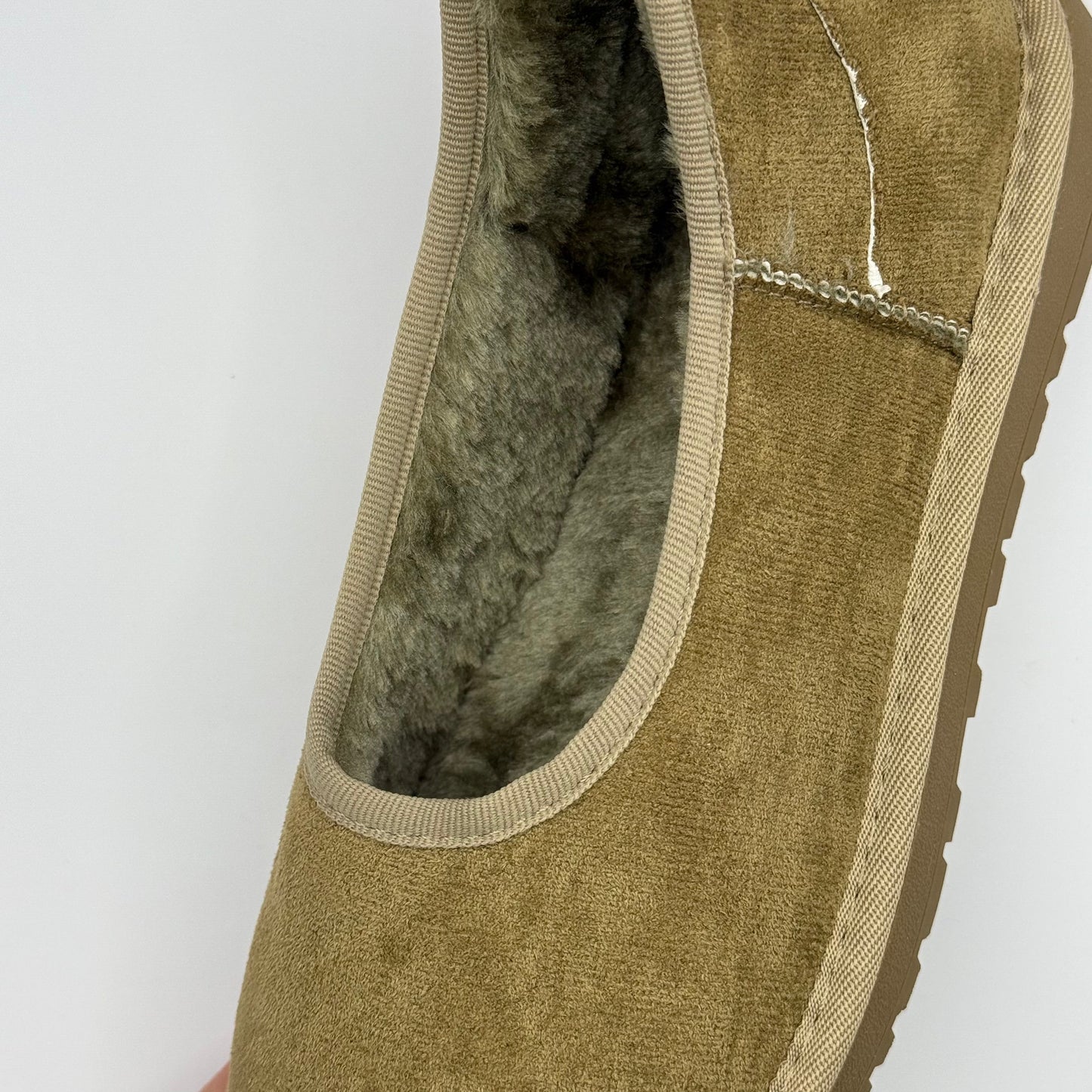 Warm snow fur lined slip-on loafers for women -12