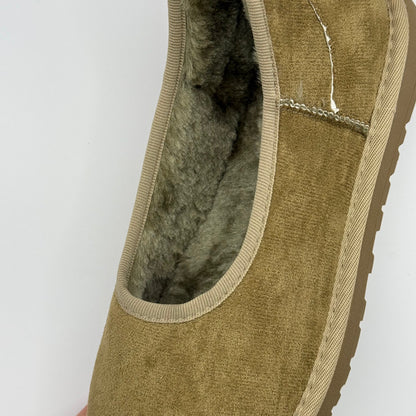 Warm snow fur lined slip-on loafers for women -12