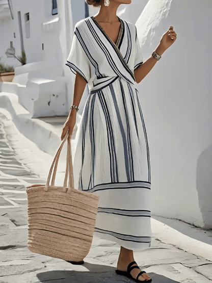 Relaxed summer maxi dress for women | Santorini -4