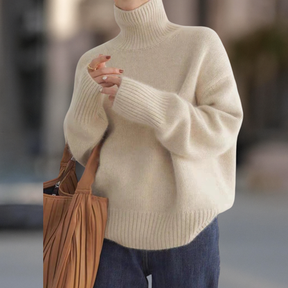 Cosy turtleneck cashmere-blend jumper for women | Vail -8