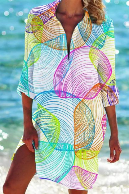 Haltered Lightweight beach blouse with button-front design for women | Johanna