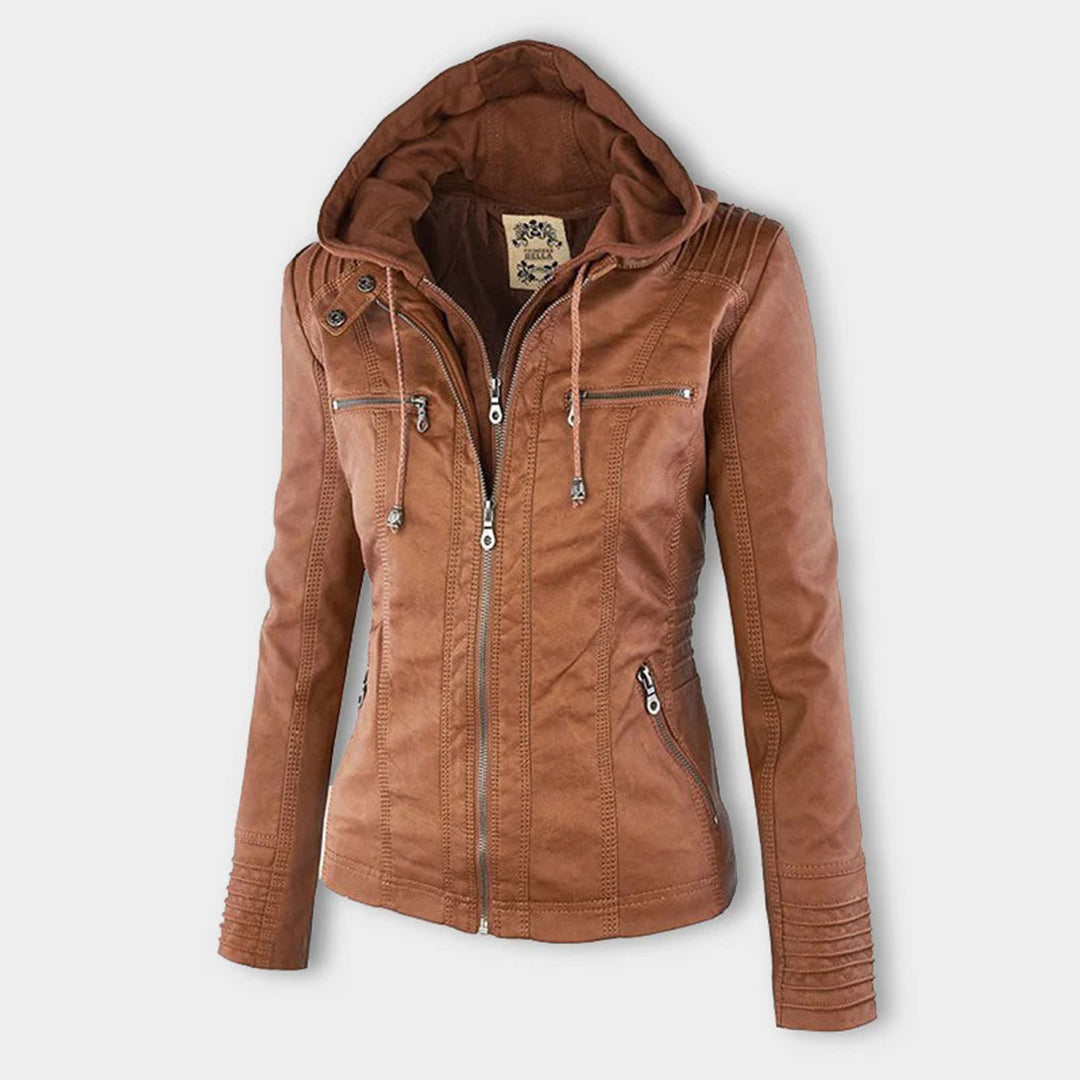 Durable elegant leather jacket for women | Sophie -4