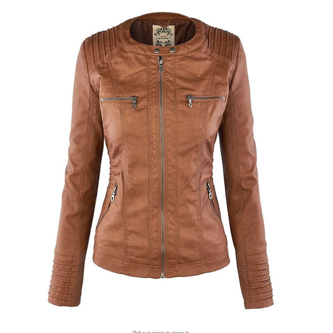 Durable elegant leather jacket for women | Sophie -5