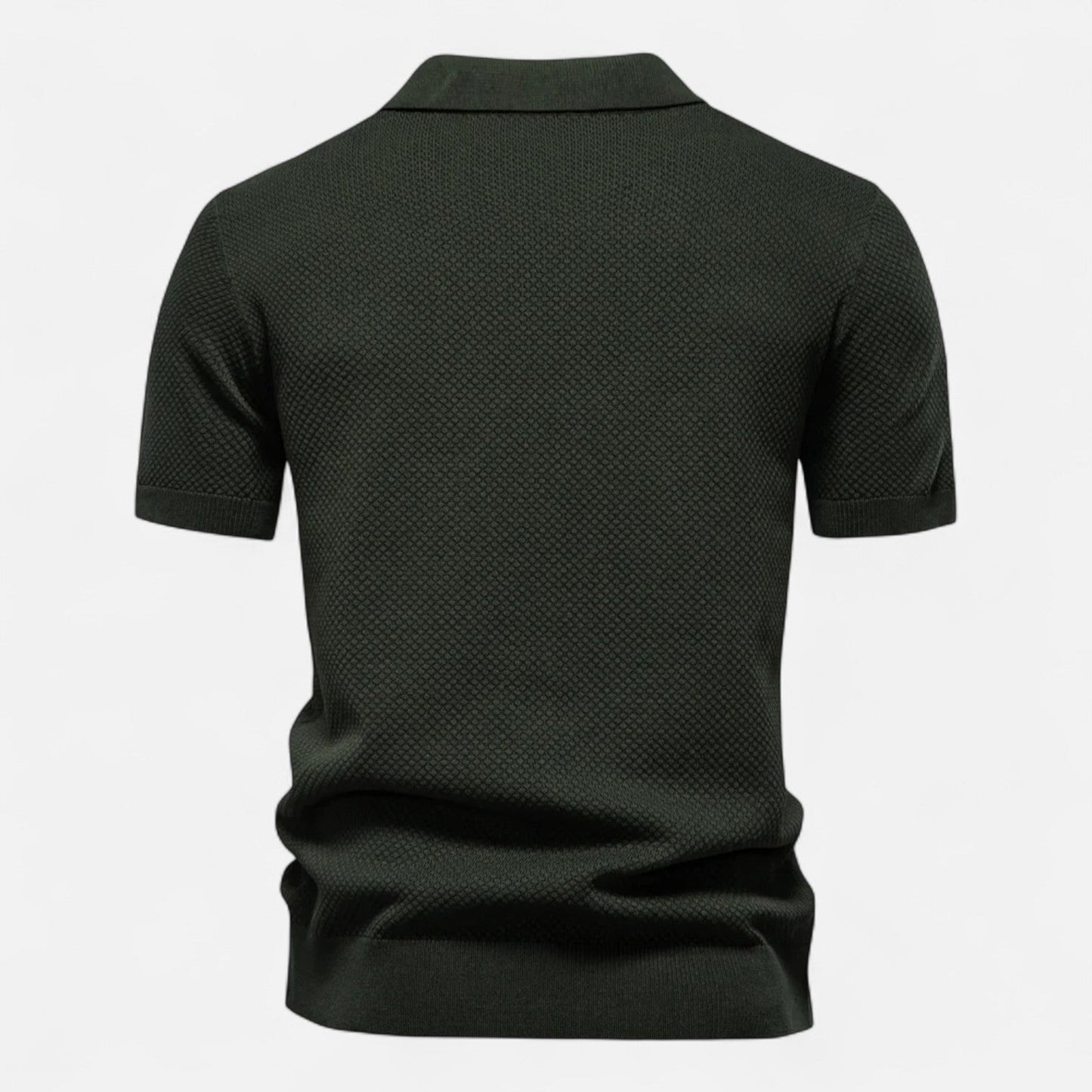 Smart Knit polo shirt with button neck and long sleeves for men | Arlen
