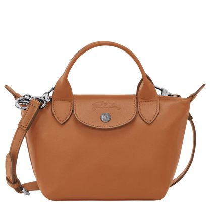 Caching Le Pliage Xtra XS leather bag for women | Longchamp