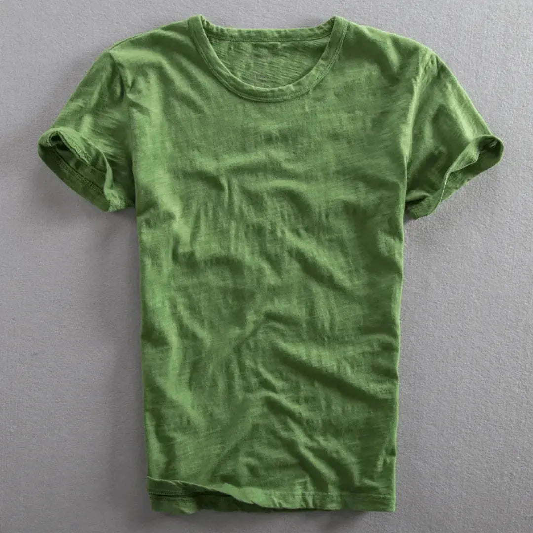Cotton vintage-wash casual t-shirt for men | Lorenzo -2
