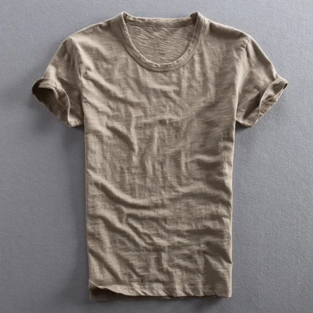 Cotton vintage-wash casual t-shirt for men | Lorenzo -4