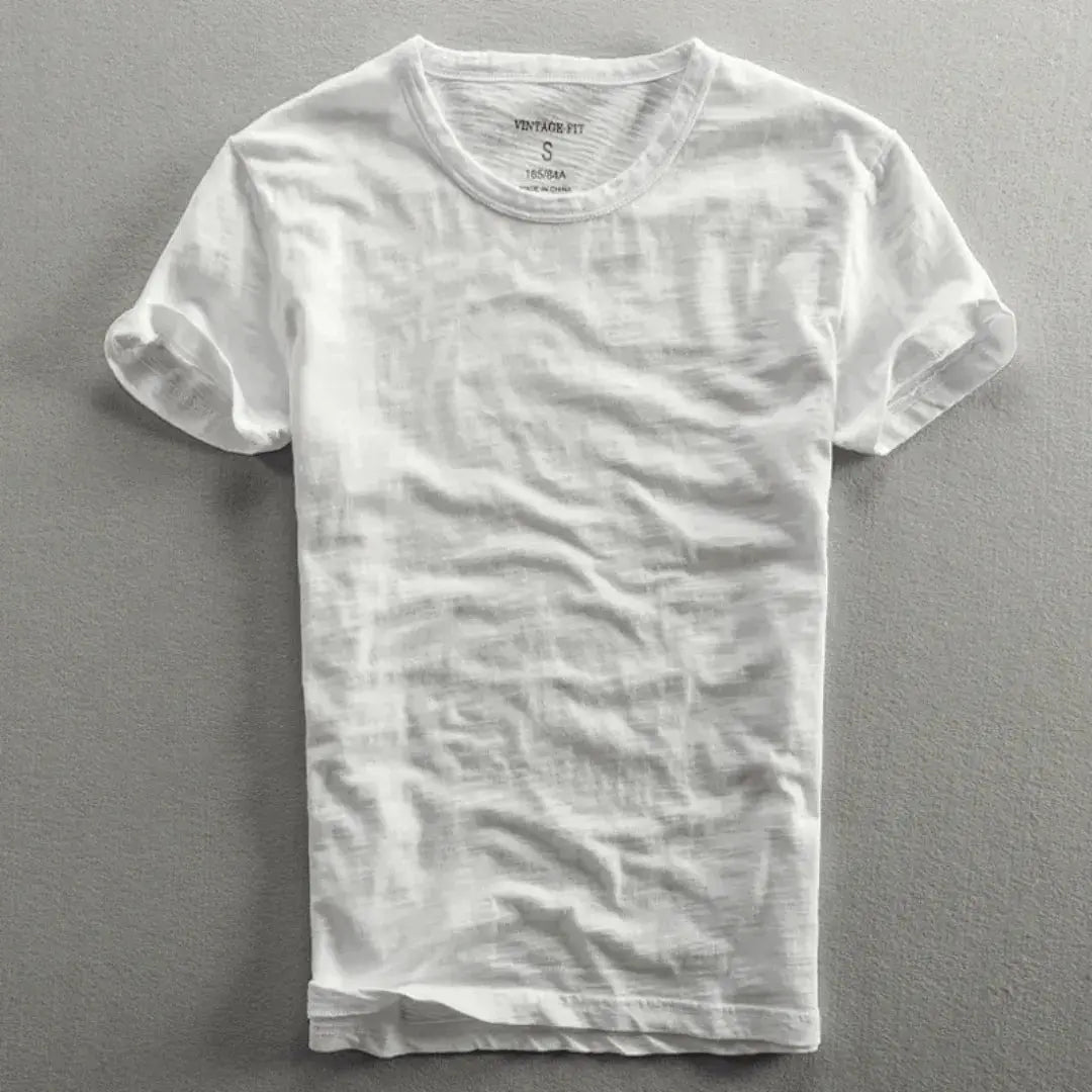 Cotton vintage-wash casual t-shirt for men | Lorenzo -6