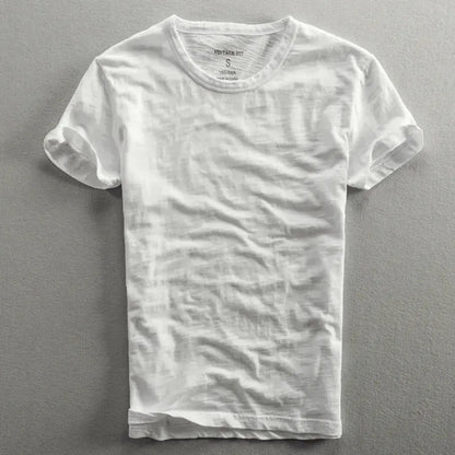 Cotton vintage-wash casual t-shirt for men | Lorenzo -6