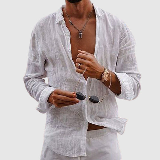 Classic linen shirt for men | Lorenzo Vitali Belmar -1