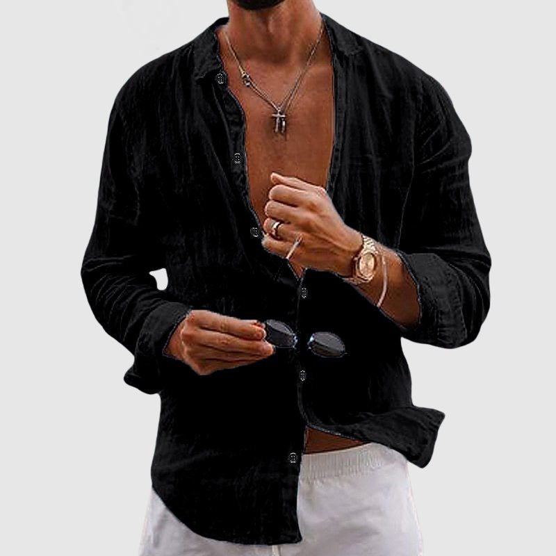 Classic linen shirt for men | Lorenzo Vitali Belmar -5
