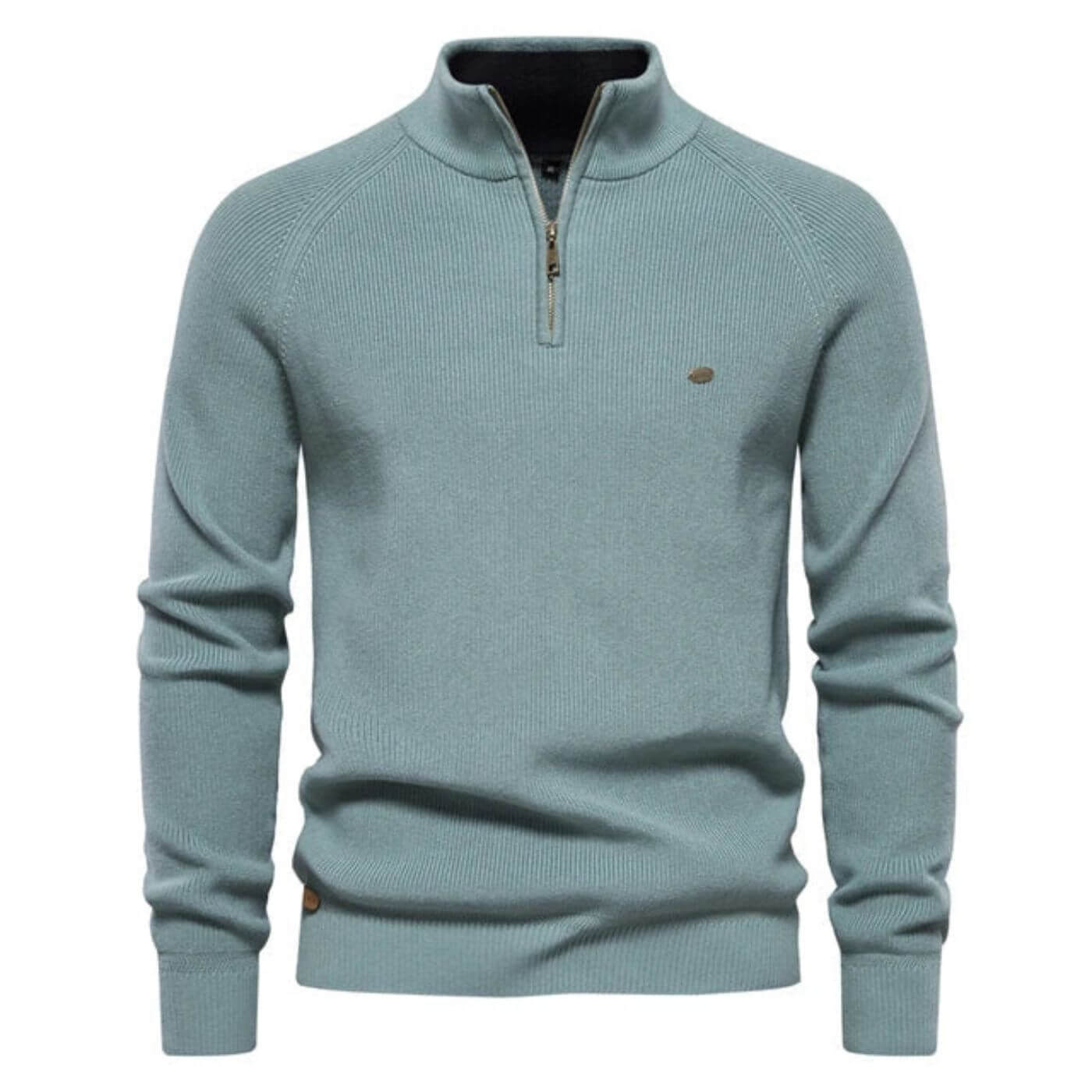 Crocheted Half-zip knit sweater for men | Luke