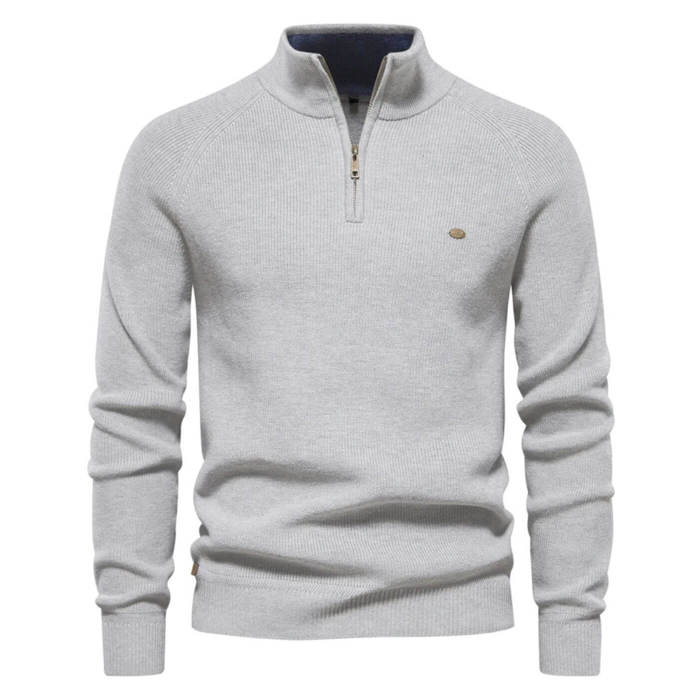 Crocheted Half-zip knit sweater for men | Luke