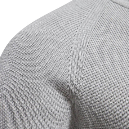 Crocheted Half-zip knit sweater for men | Luke
