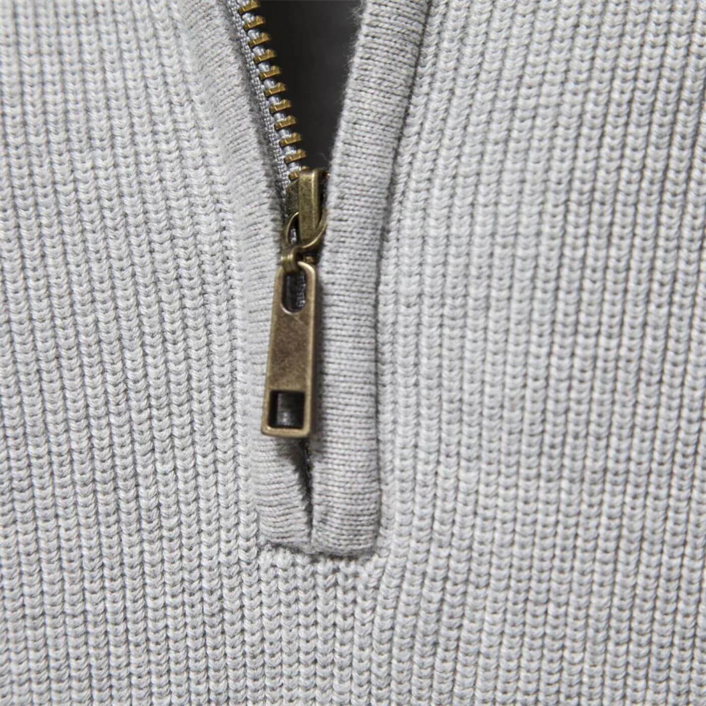 Crocheted Half-zip knit sweater for men | Luke