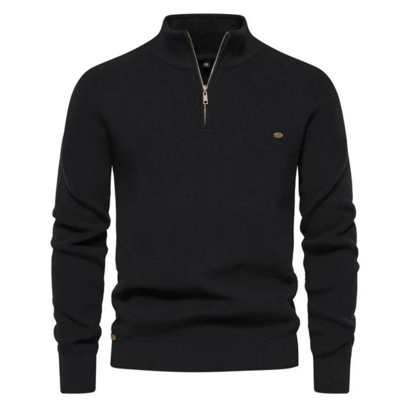 Crocheted Half-zip knit sweater for men | Luke
