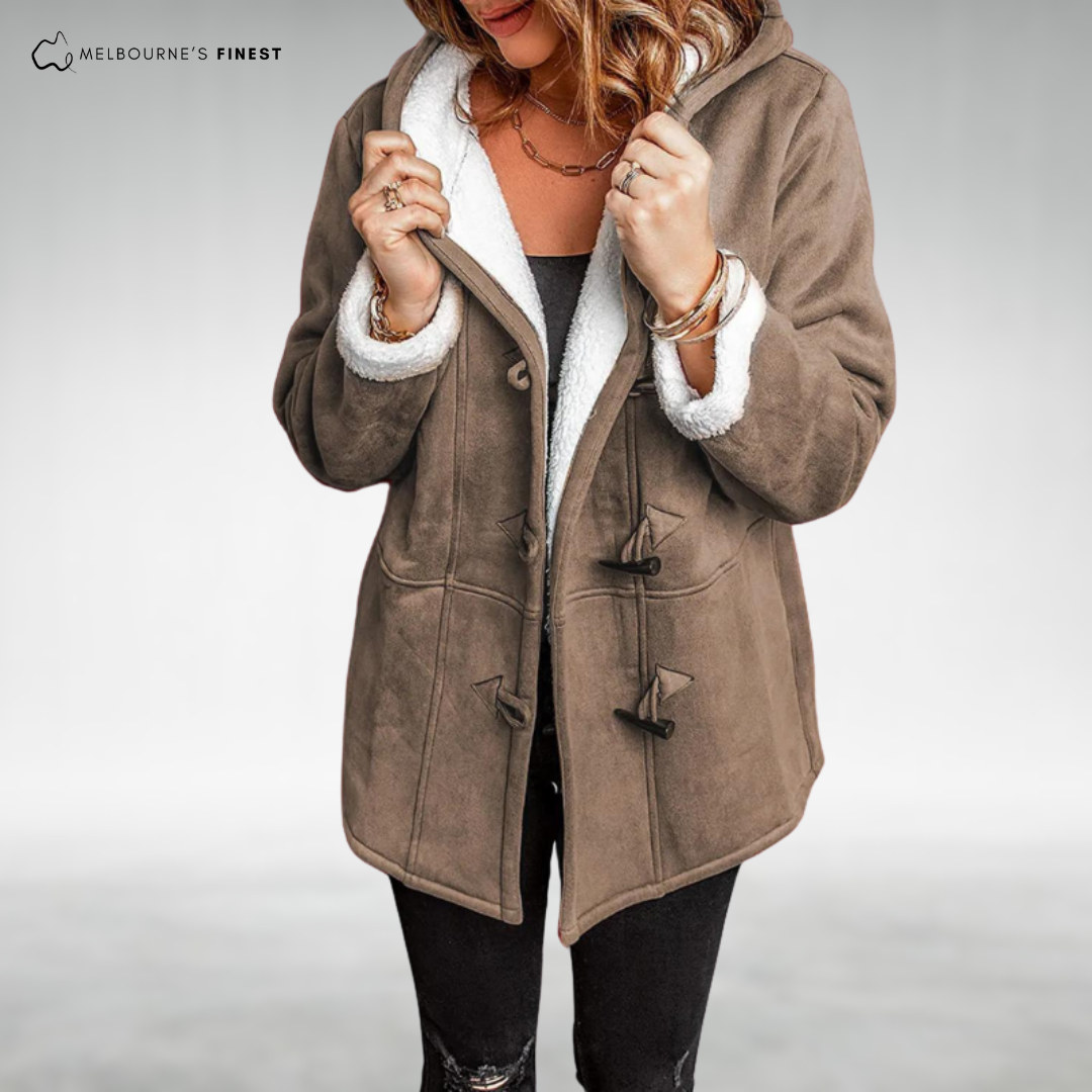 Overcast Stylish button-front coat for women | Amara