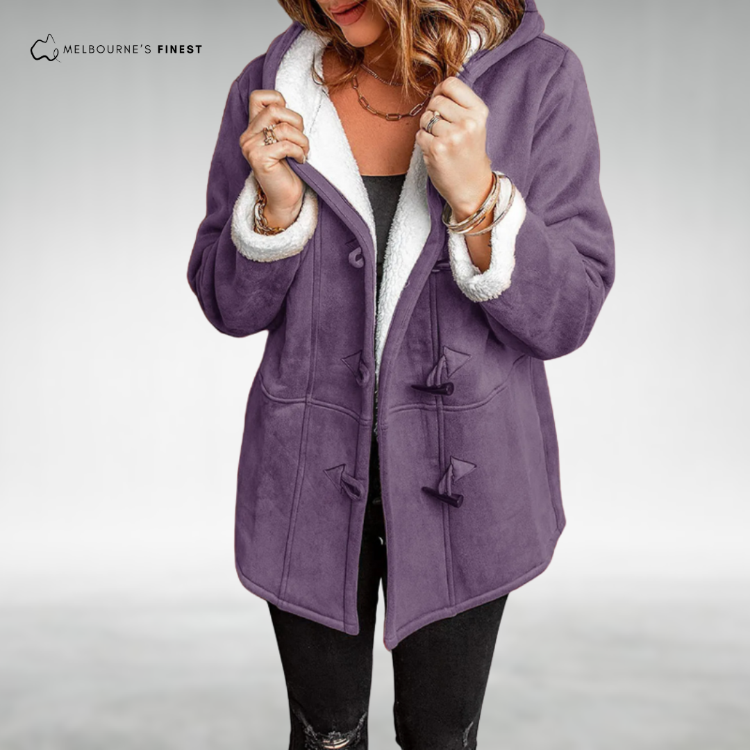 Overcast Stylish button-front coat for women | Amara