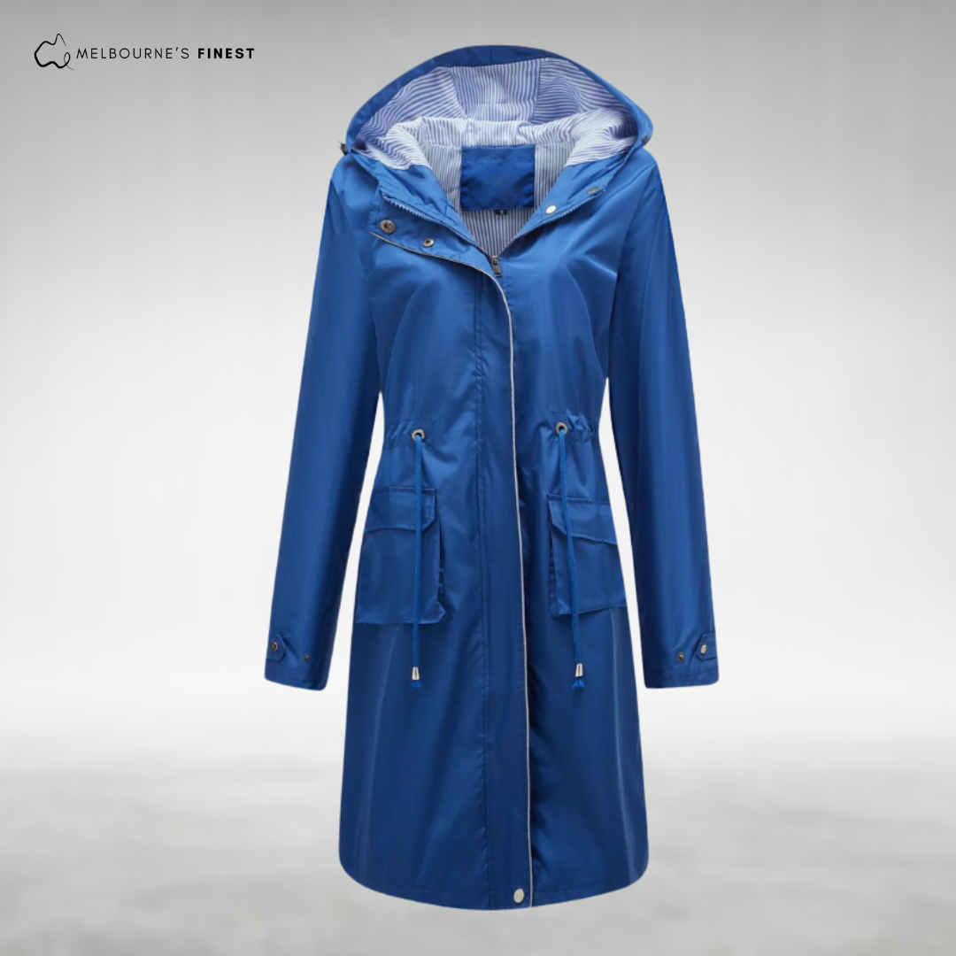 Canopied Waterproof trenchcoat with hood for women | Brielle