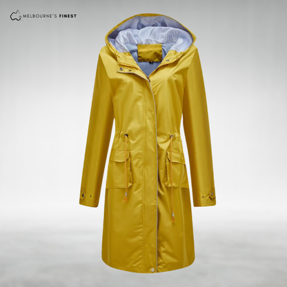 Canopied Waterproof trenchcoat with hood for women | Brielle