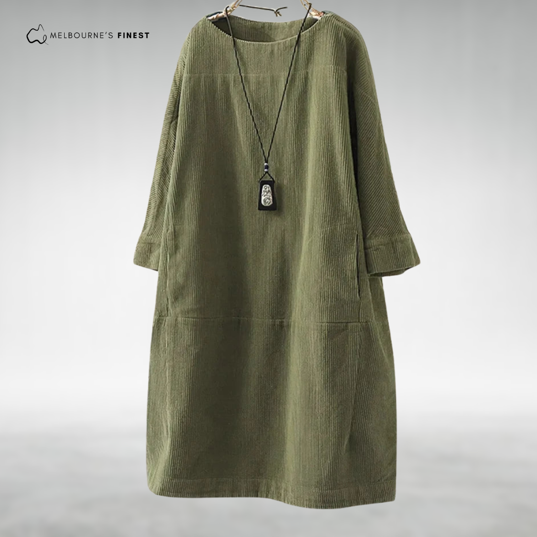 Polished Relaxed midi dress for women | Aria