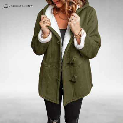 Overcast Stylish button-front coat for women | Amara